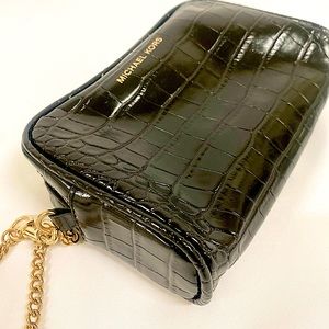 Michael Kors crocodile mini clutch/makeup bag